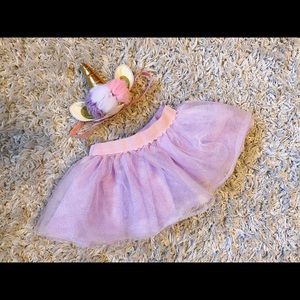 Baby unicorn skirt with headband